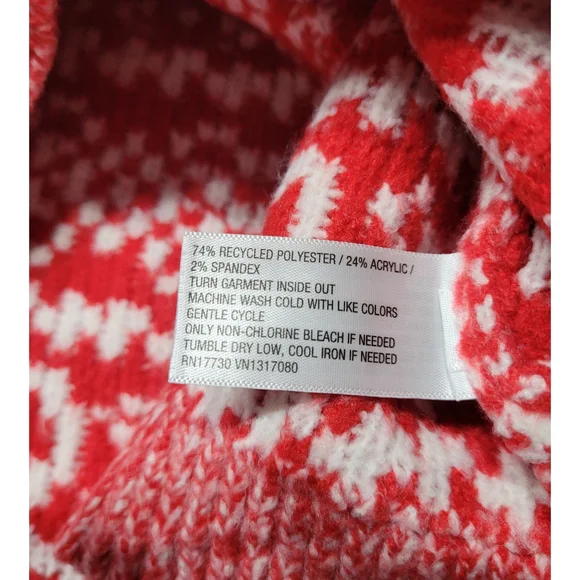 a new day Red and White Nordic Crew Neck Holiday Cheer Sweater Size XXL - Picture 6 of 6